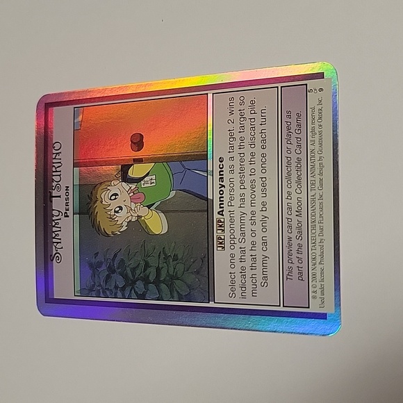 Rare foil metallic holo hologram Sailor Moon brother Sammy Tsurino trading card - Picture 1 of 5